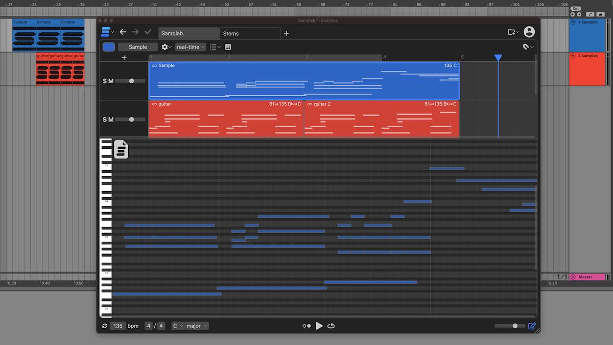 Samplab Plugin within Ableton Live