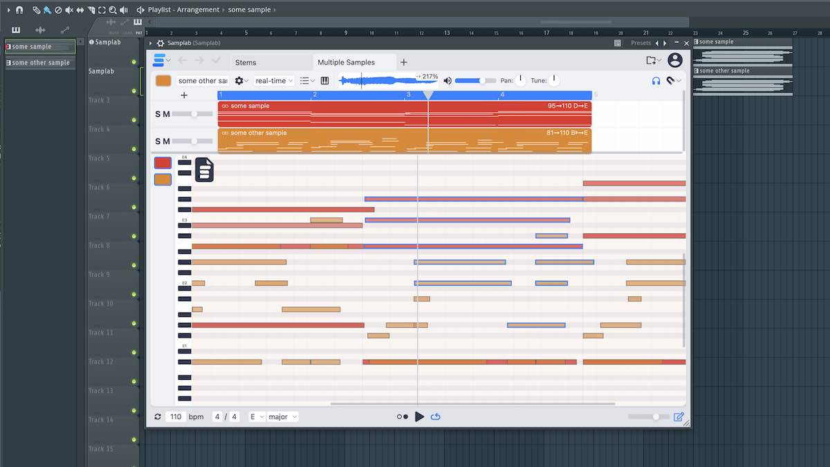 Samplab Plugin within FL Studio